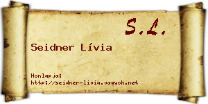 Seidner Lívia névjegykártya